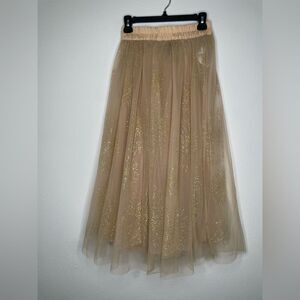 Forever 21 Gold Glitter Tulle Skirt